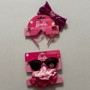 Barbie Pink Sunglasses & Sequined Bow Hair Accessory Set